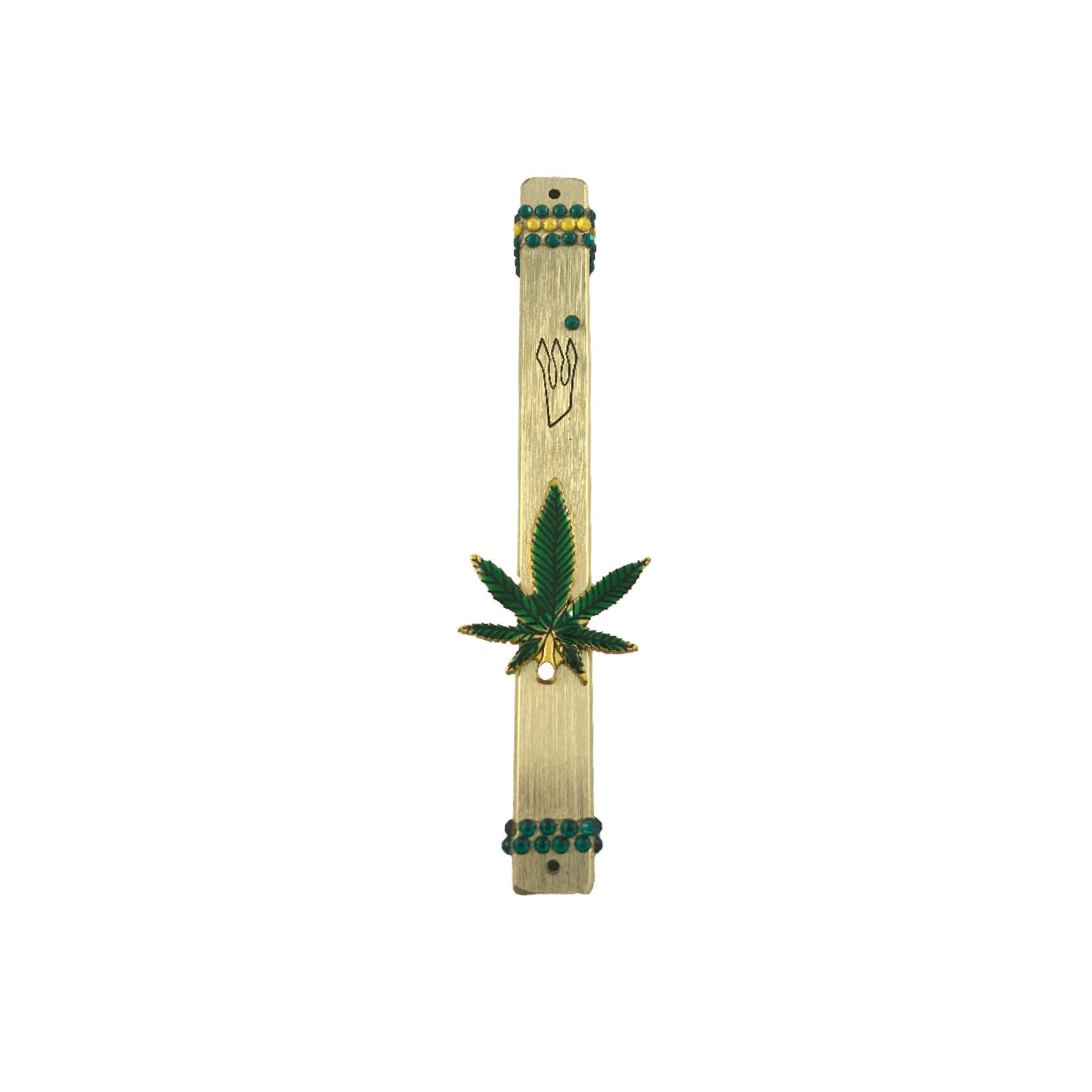 Eclectic Judaica - Wholesale Wall Accent - Cannabis Mezuzah Case3