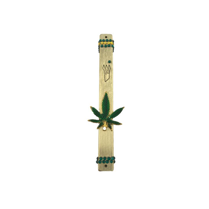 Eclectic Judaica - Wholesale Wall Accent - Cannabis Mezuzah Case3