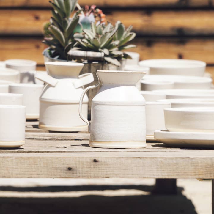 Ana Miranda Ceramics - Wholesale Jug - Romantic milk jug in stoneware clay. 600ml Ø3