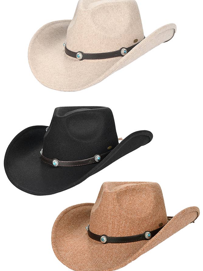 C.C Vegan Felt Cowboy Hat-VCE0061 for wholesale by Hana