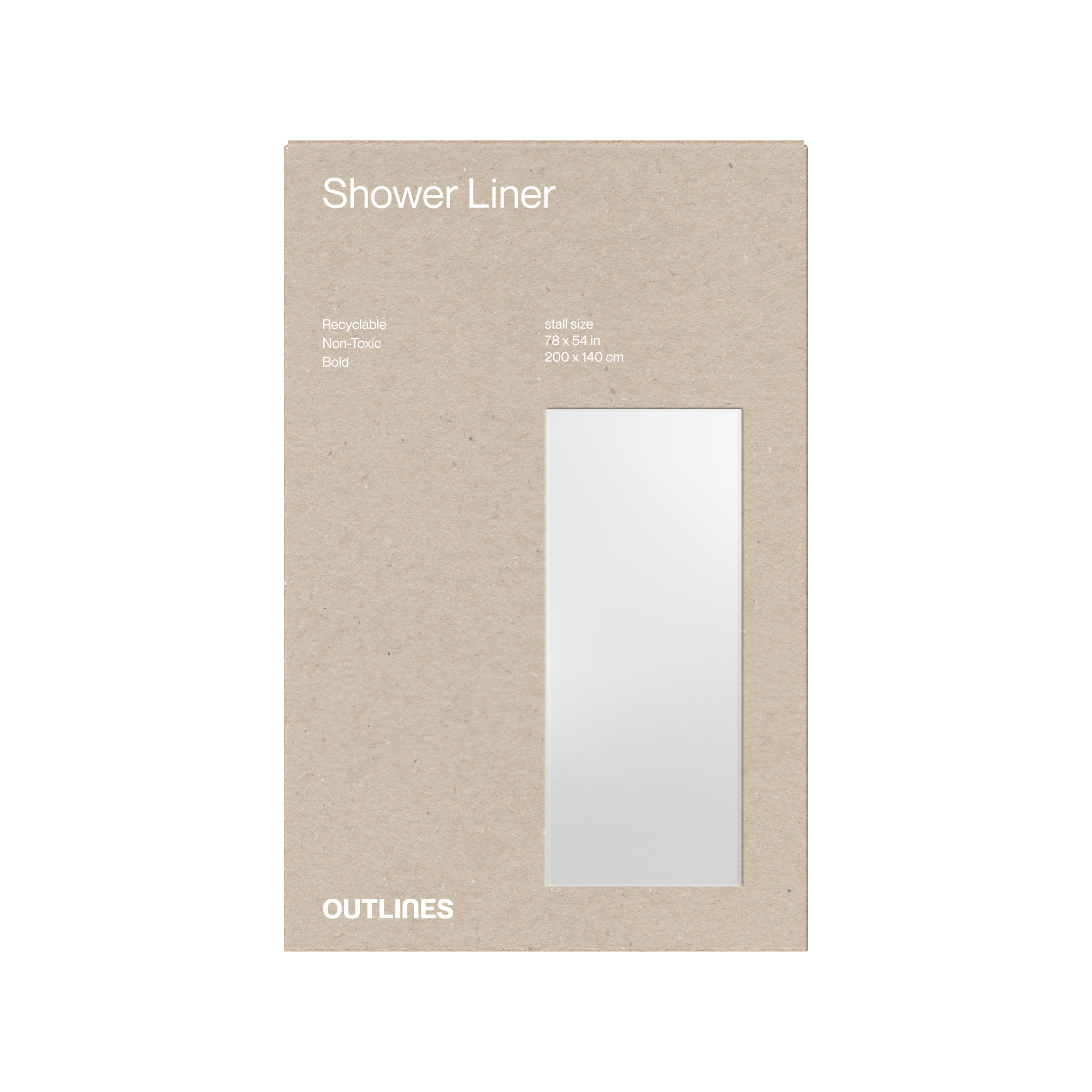 Outlines - Wholesale Shower Curtain - Recyclable Shower Liner7
