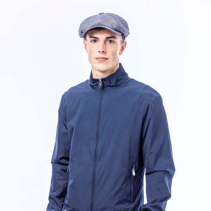 Heritage Traditions - Wholesale Newsboy/Schoolboy Hat - Unisex - Carlyle Herringbone Linen Newsboy Cap3