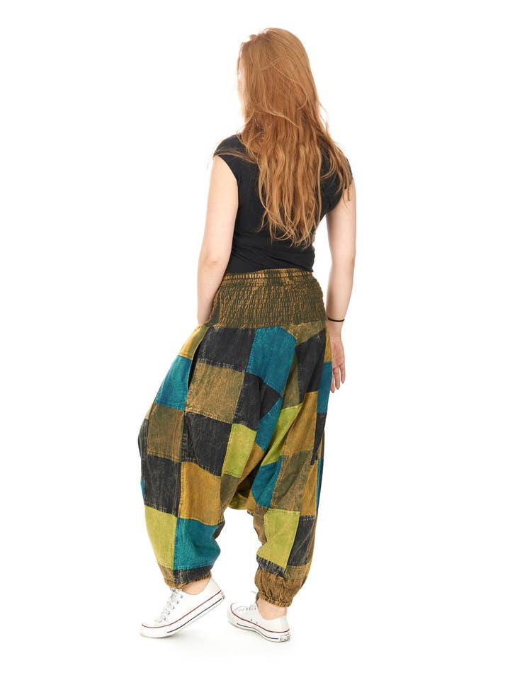 Wicked Dragon Clothing - Wholesale Pants – Women's - Long patchwork harem trousers3