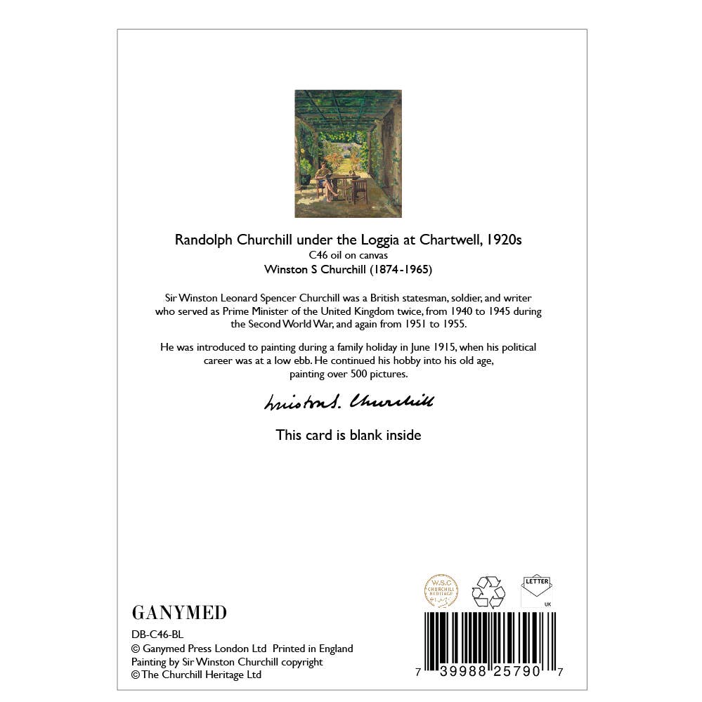 Ganymed Press - Wholesale Everyday Greeting Card - Randolph Churchill by Winston S Churchill - Blank Card1