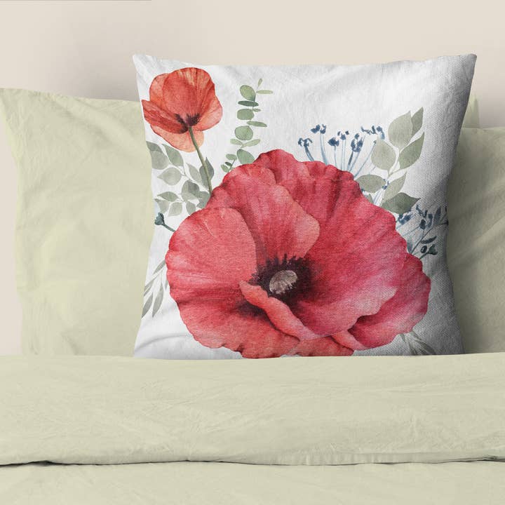 Poppy ready-to-sew cushion panel for wholesale by bb drou & Compagnie