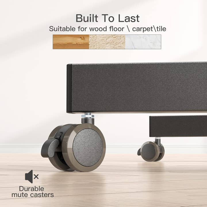 ShipItFurniture - Wholesale Console Table - Mobile TV Cart, Rolling TV Stand for 13-50 Inch Tvs with 30° Tilt Universal TV Cart for LED/LCD/OLED TV Height Adjustable Floor TV Stand Holds 44Lbs Portable Monitor Stand Max VESA 200X200Mm5