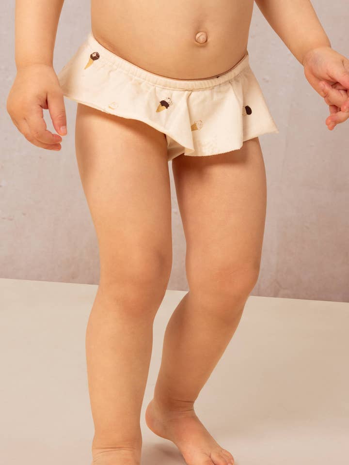 Badehose Mimi Ecru Glaces für den Großhandel von Studio Bohème Paris