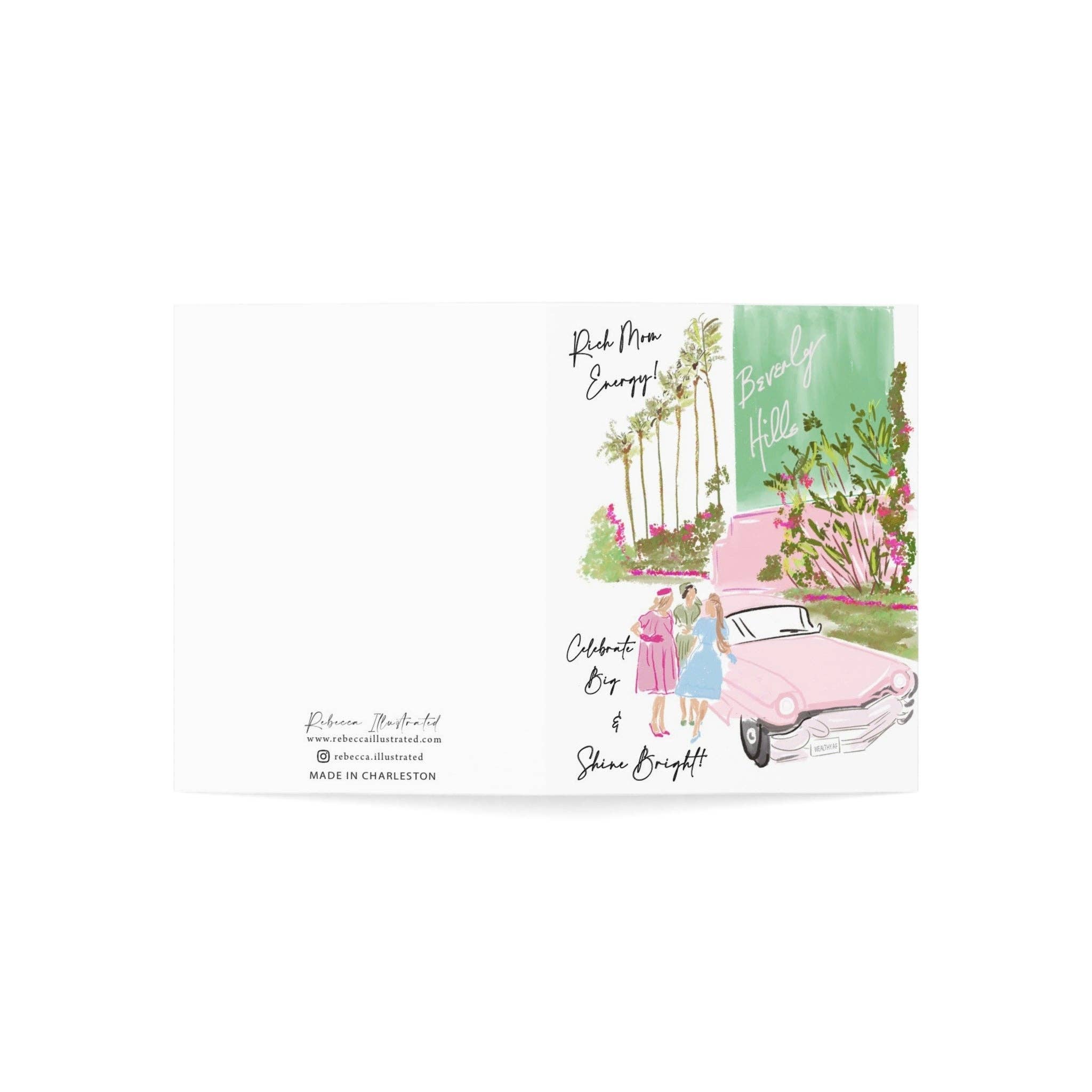 Rebecca Illustrated - Wholesale Stationery/Notecard Set - RICH MOM ENERGY  - Note Card 4
