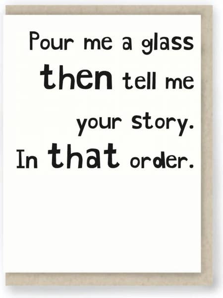 293: In that order ... Funny Drinking / Funny Wine for wholesale by Hit and Run Greetings