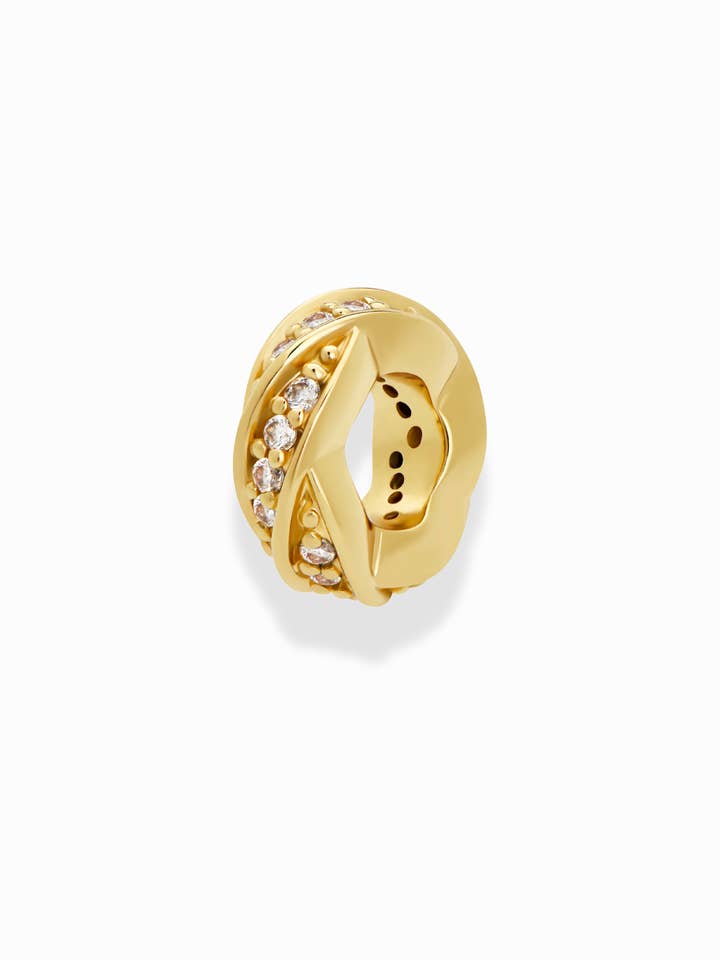 Pauline Twisted Pave Charm Spacer for wholesale by Mod + Jo