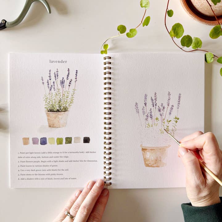 emily lex studio - Wholesale Sketchbook/Sketchpad - garden watercolor workbook4