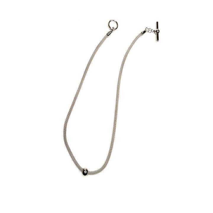 Erica Zap Designs - Wholesale Schakelketting - Dunne mesh ketting met zwevende kraal2