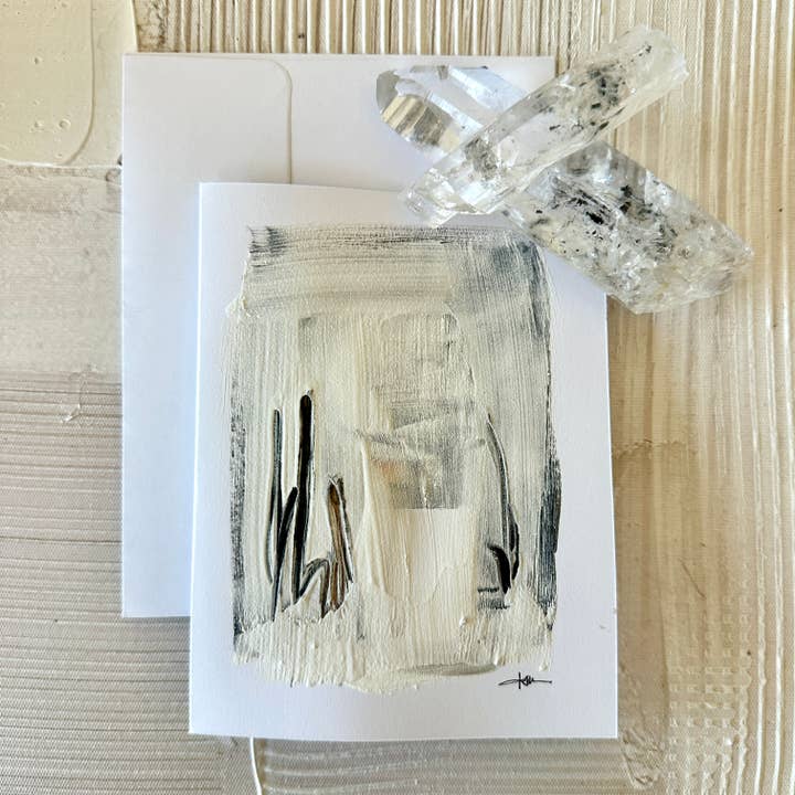 Tarjetas de arte moderno pintadas a mano, minimalistas en capas, número 1 para venta al por mayor de Quartz Row