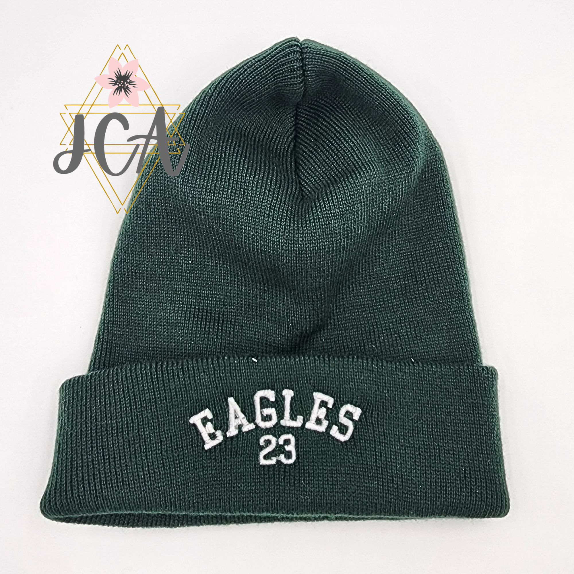 Jocelyn's Comfy Apparel - Wholesale Beanie - Unisex - Embroidered Eagles Beanie, Eagles School Spirit Beanie3