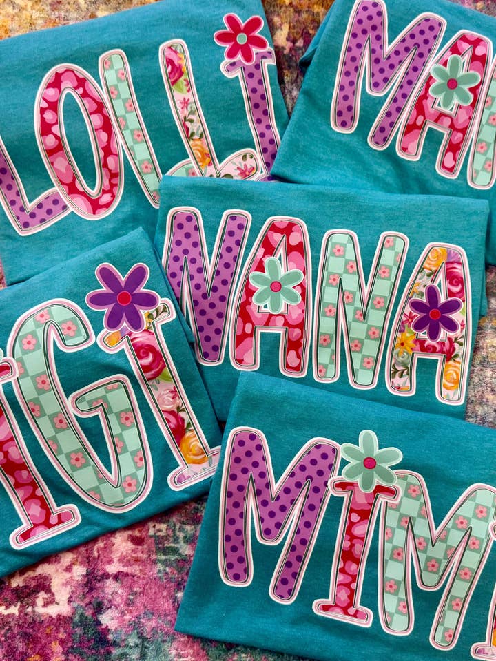 Custom Wild Flower Tee *ANY NAME* for wholesale by P&PD Wholesale