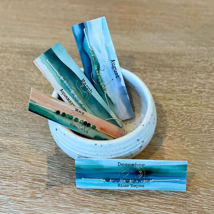 Picki Nicki - Vendita all'ingrosso Parure di gioielli - Braccialetto Birthstone, set di pietre preziose su carte5