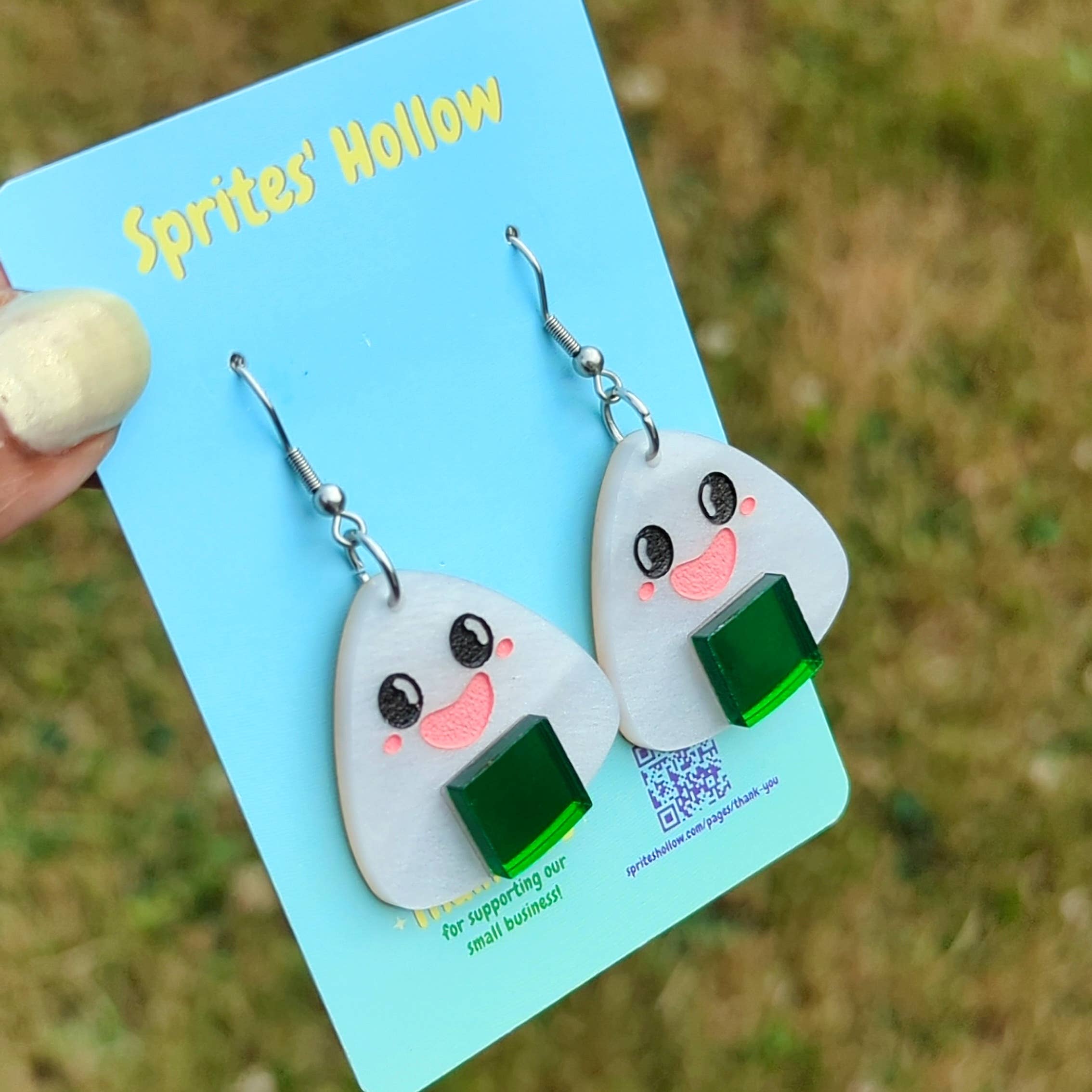 Sprites' Hollow - Wholesale Dangle Earrings - Kawaii Onigiri1