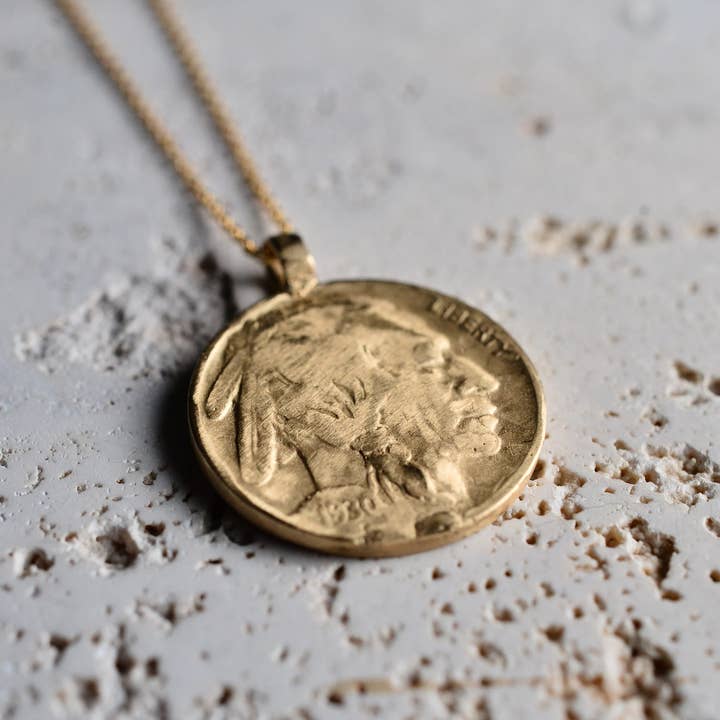 Montestruque - Wholesale Pendant/Charm Necklace - Buffalo Nickel Necklace