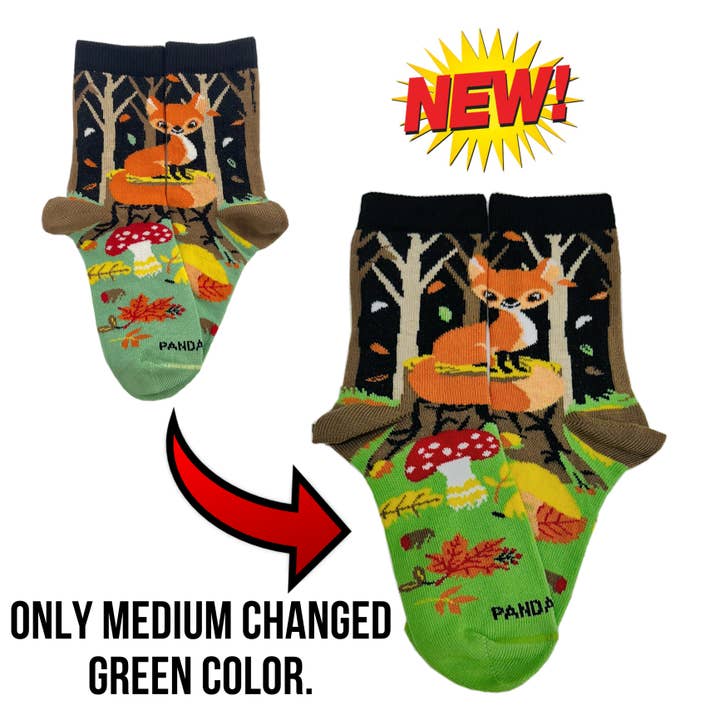 Sock Panda - Wholesale Socks - Kids - Fox in the Woods Socks from the Sock Panda (Ages 3-7)4