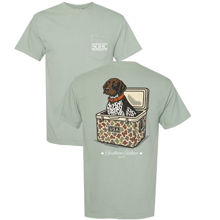 GPS-Welpe im coolen T-SHIRT für den Großhandel von Southern Outlaw Hat Co.
