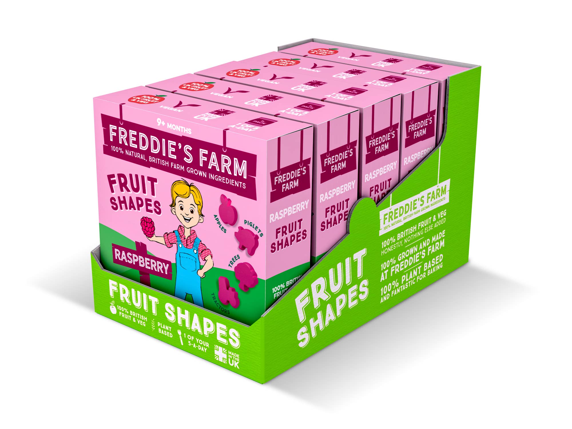 Freddie's Farm Ltd – wholesale Fruit snacks – Freddie's Farm Fruit Shapes - Multipack Raspberry1