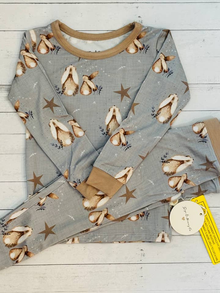 Wish Upon A Star Bunny Two Piece Pajama for wholesale by Gigi & Ninny Co