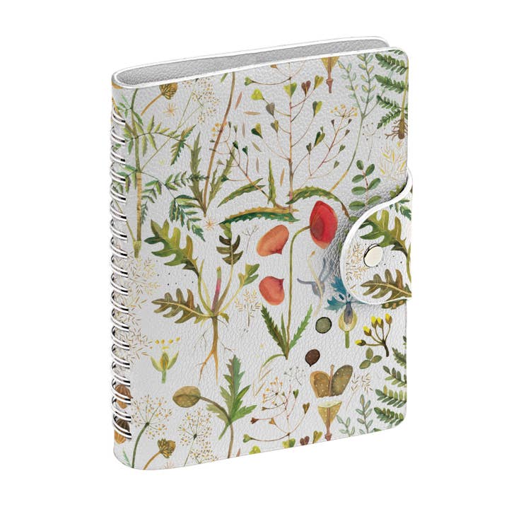 Snap Close Diary B6 - Greens and Flowers for wholesale by BV by Bruno Visconti