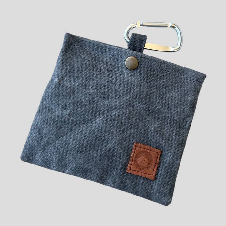 Borsa per Snack per Cani in Tela Cerata-Grigio per la vendita all'ingrosso da parte di Rex & Bandon