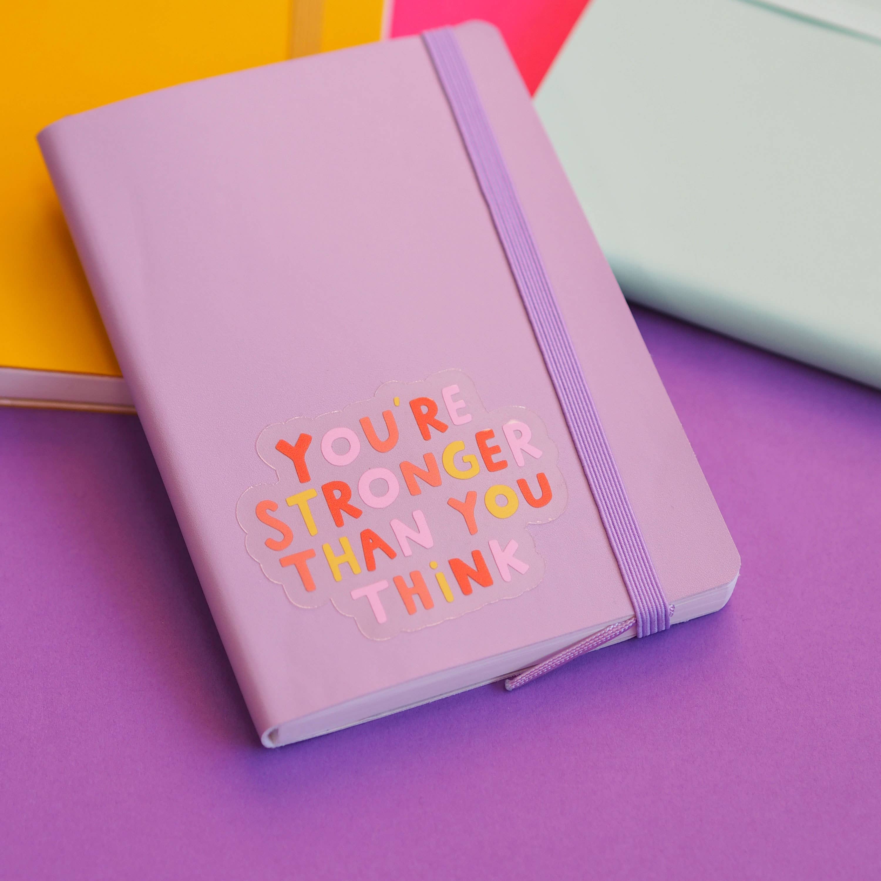 Nutmeg and Arlo - Wholesale Sticker - Stronger Than You Think Clear Vinyl Sticker3