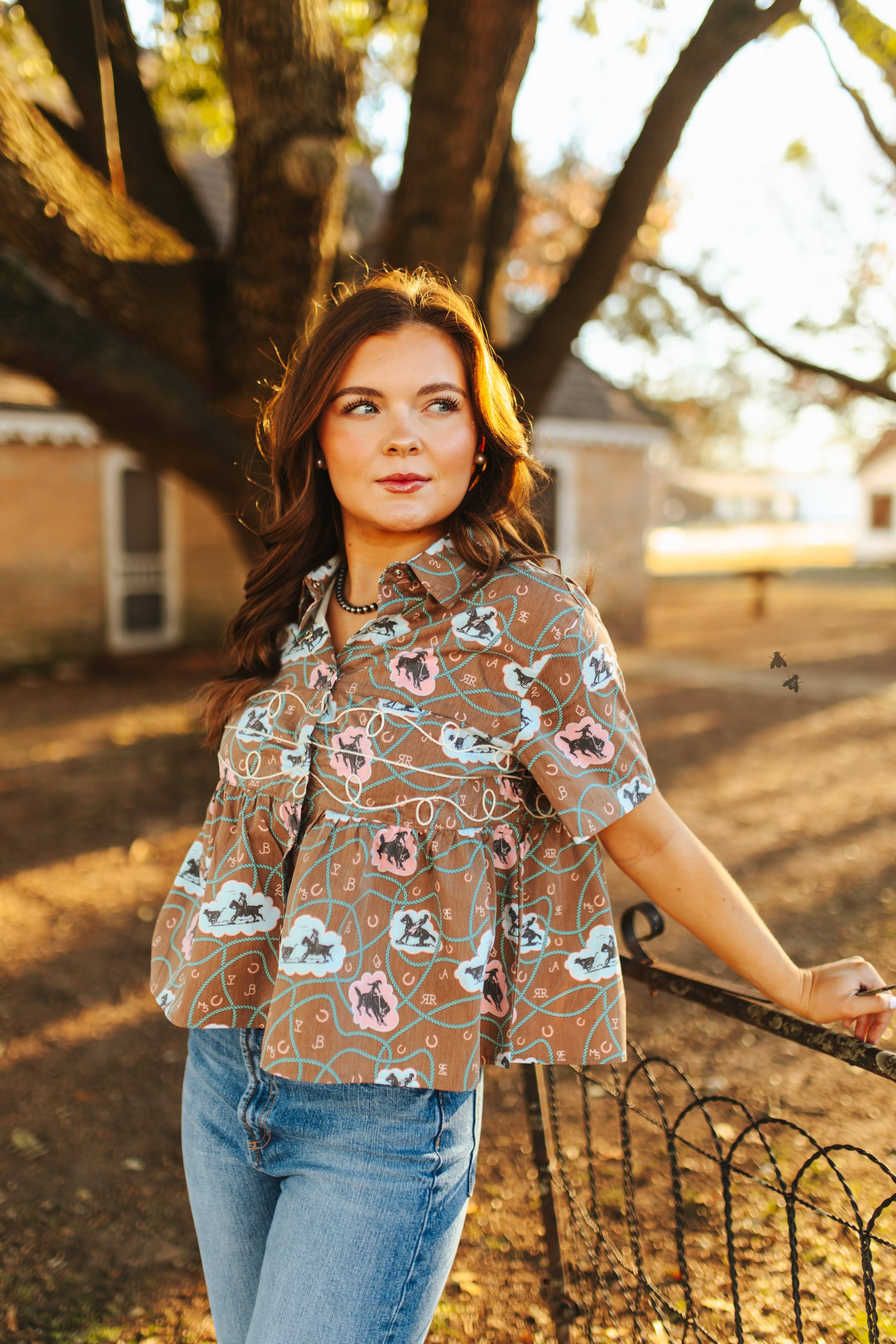 2 Fly Co - Wholesale Button Down Shirt - Women's - LOOPTY LOU *BUBBLE BRONC2