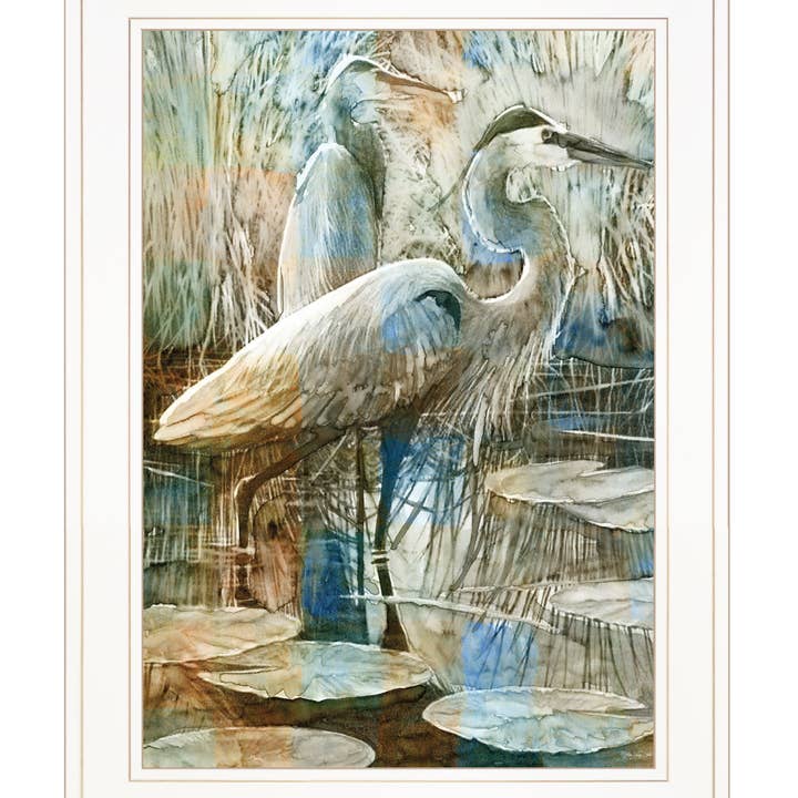 « Marsh Herons I » de Stellar Design Studio, prêt à être accroché pour la vente par Trendy Decor 4U