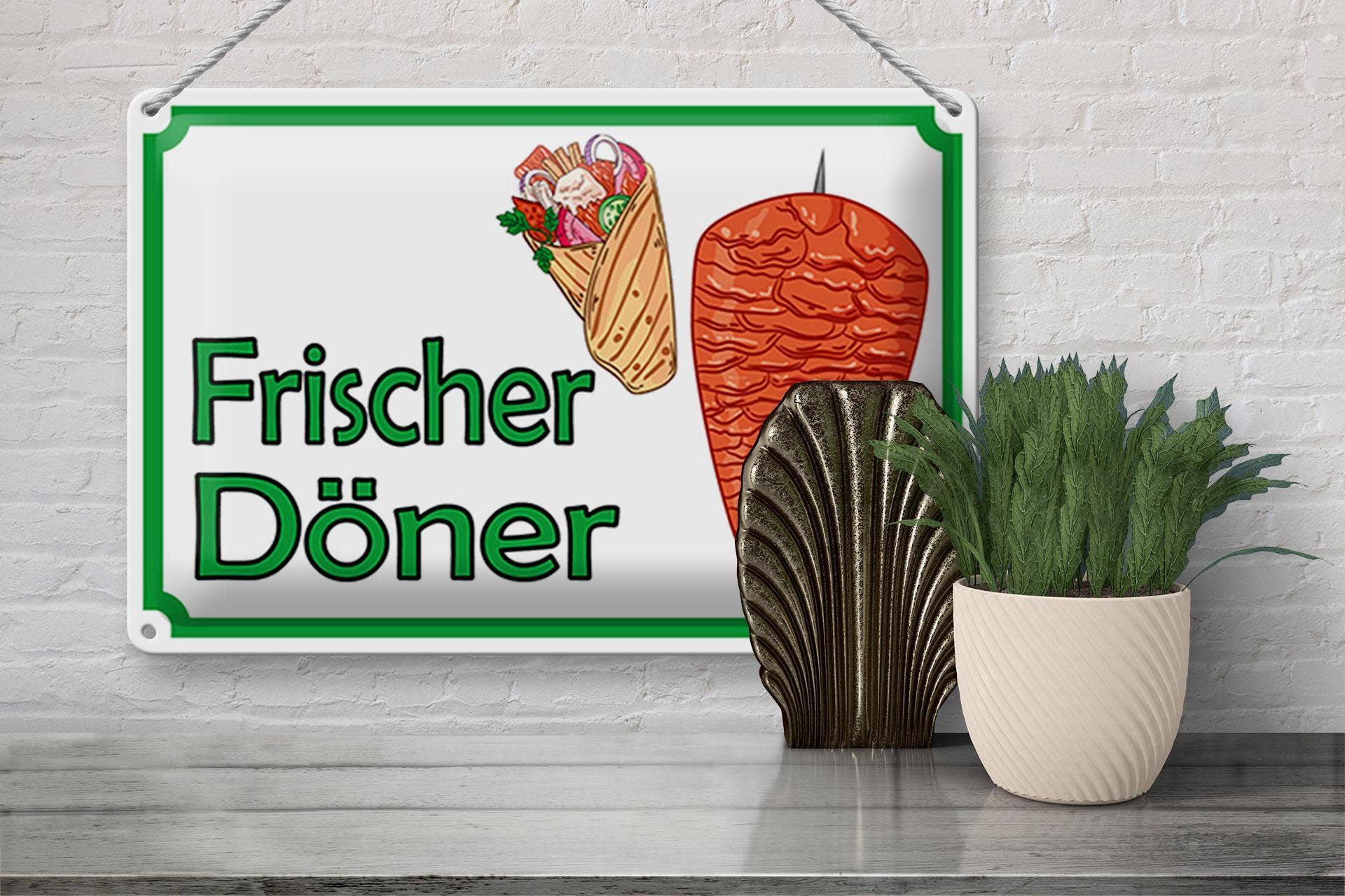 Femer – wholesale Sign – Tin sign note 30x20 cm fresh doner restaurant decoration sign tin sign3