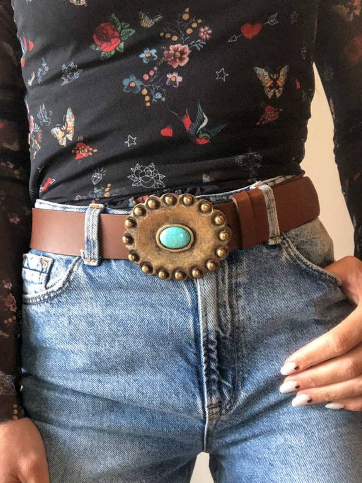 Turquoise Stone on the Buckle for wholesale by Christina Christi