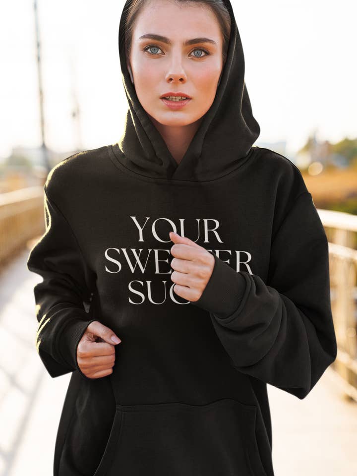 Tu suéter apesta - Sudadera con capucha para mujer para venta al por mayor de Smart Ass Shirts