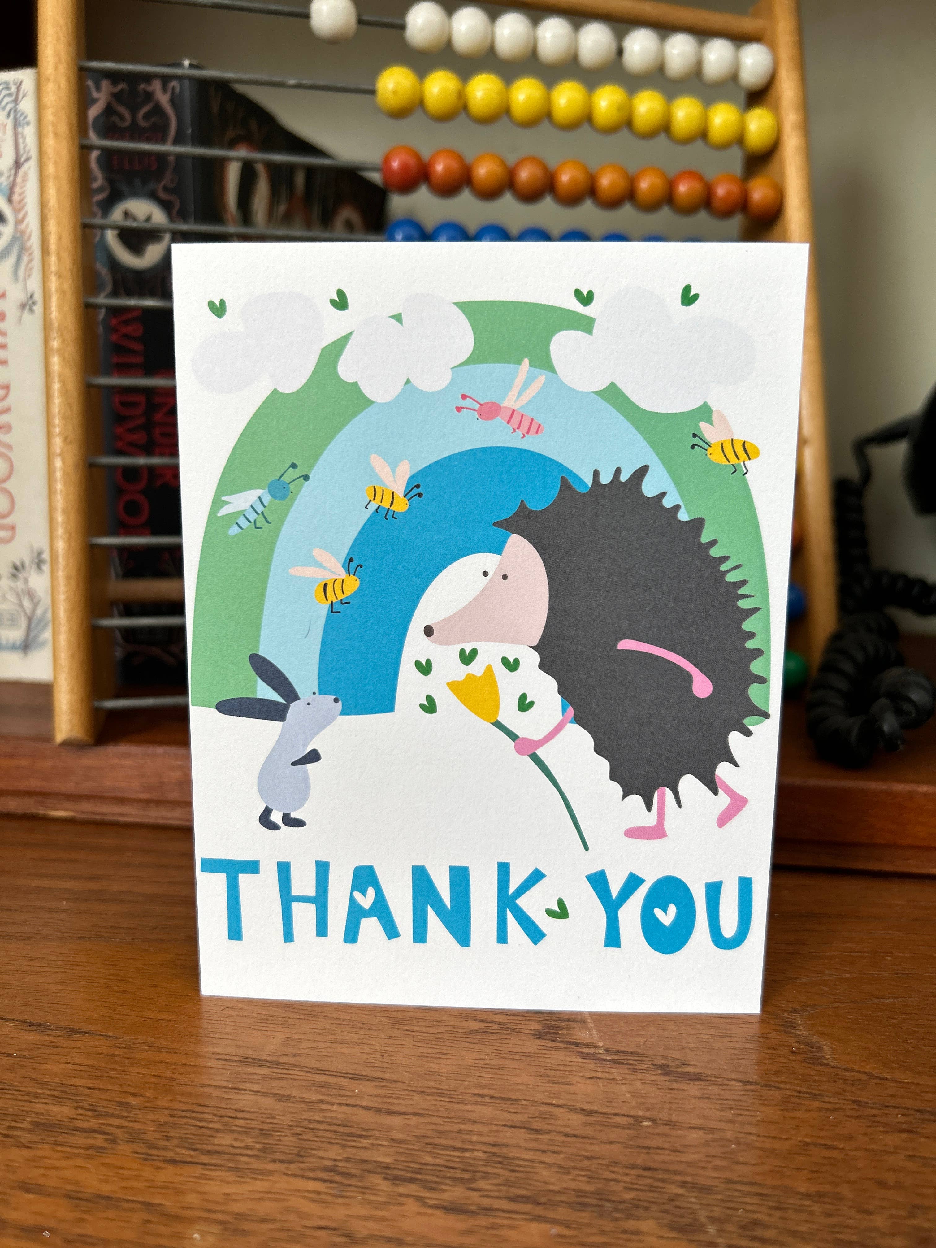 Happy Just Happy – Großhandel Dankeskarten – Dankeschön-Grußkarte mit Igelmotiv1