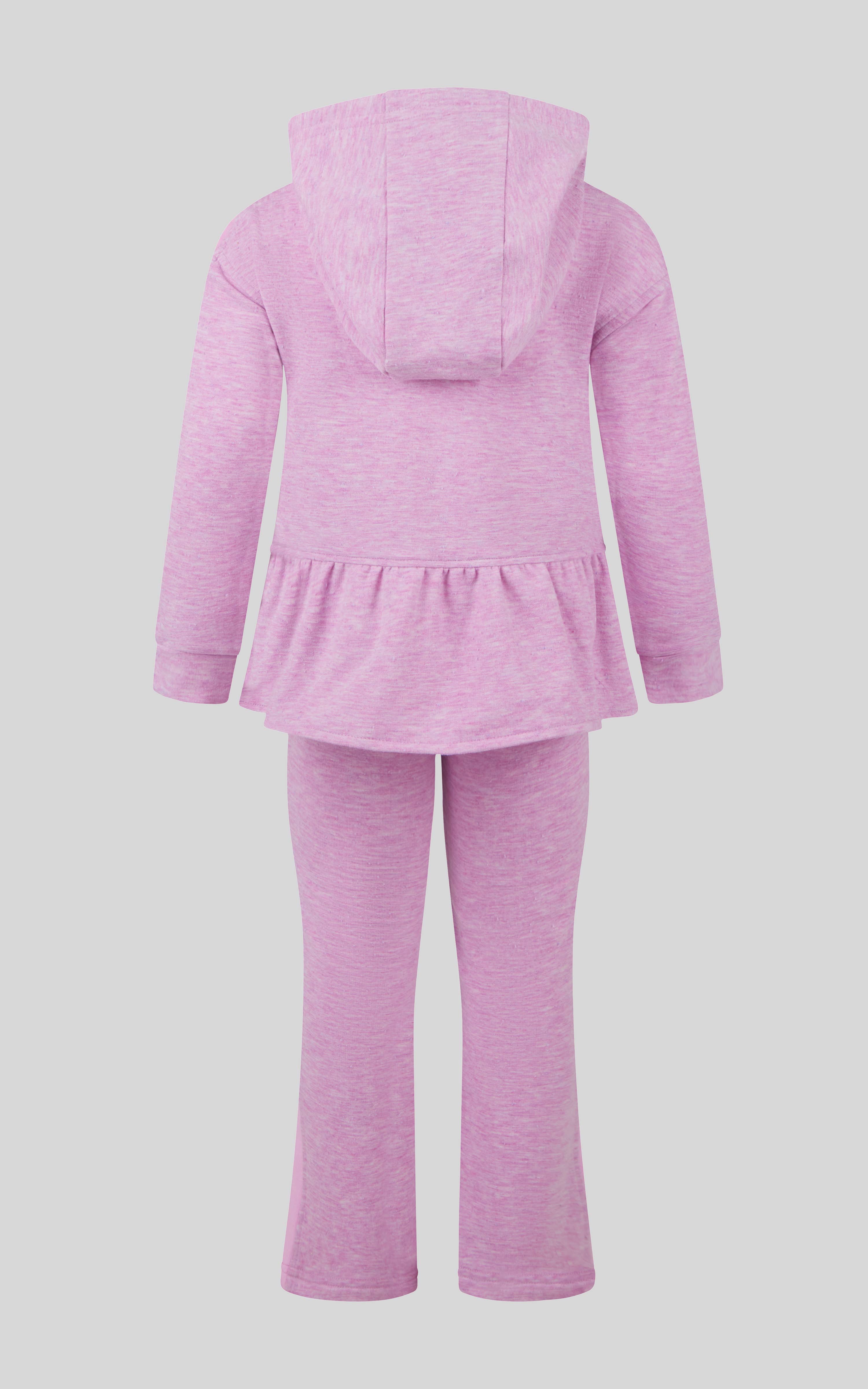 90 Degree by Reflex & Yogalicious - Wholesale Top & Pant Set - Kids - Little Girls Confetti Half Zip and Flare 2 PC Set2