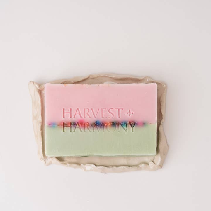 Harvest + Harmony - Wholesale Bar Soap - Harvest + Harmony Christmas Goat Milk Soap Sprinkles on Dish