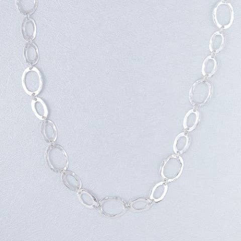 Fashion Hammered Long Loop 30inch w extender Necklace for wholesale by S&A Fashions