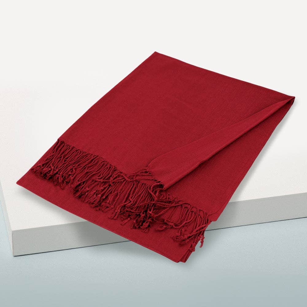 Sensibling Corp. - Vente Écharpe – femme - Écharpe châle unie en pashmina9