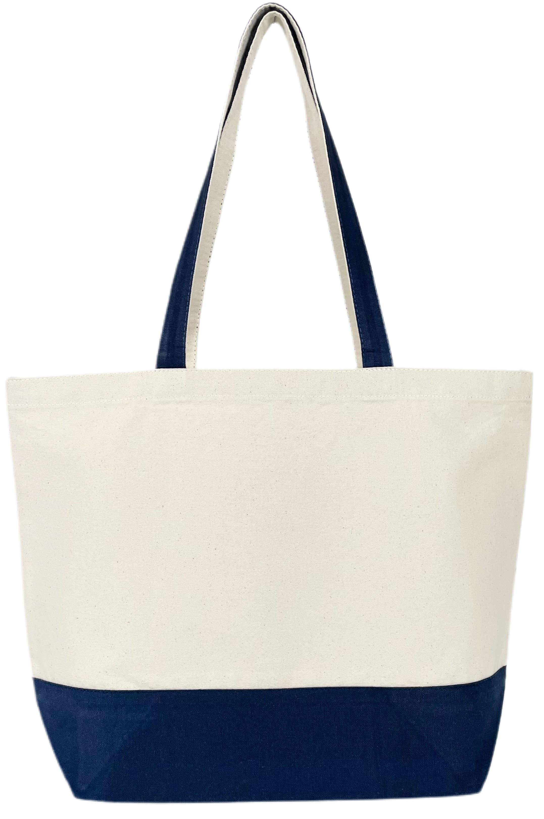 US Bags - Wholesale Tote Bag - Unisex - Everyday Canvas Tote Bag | Reusable Gusseted Grocery Beach1