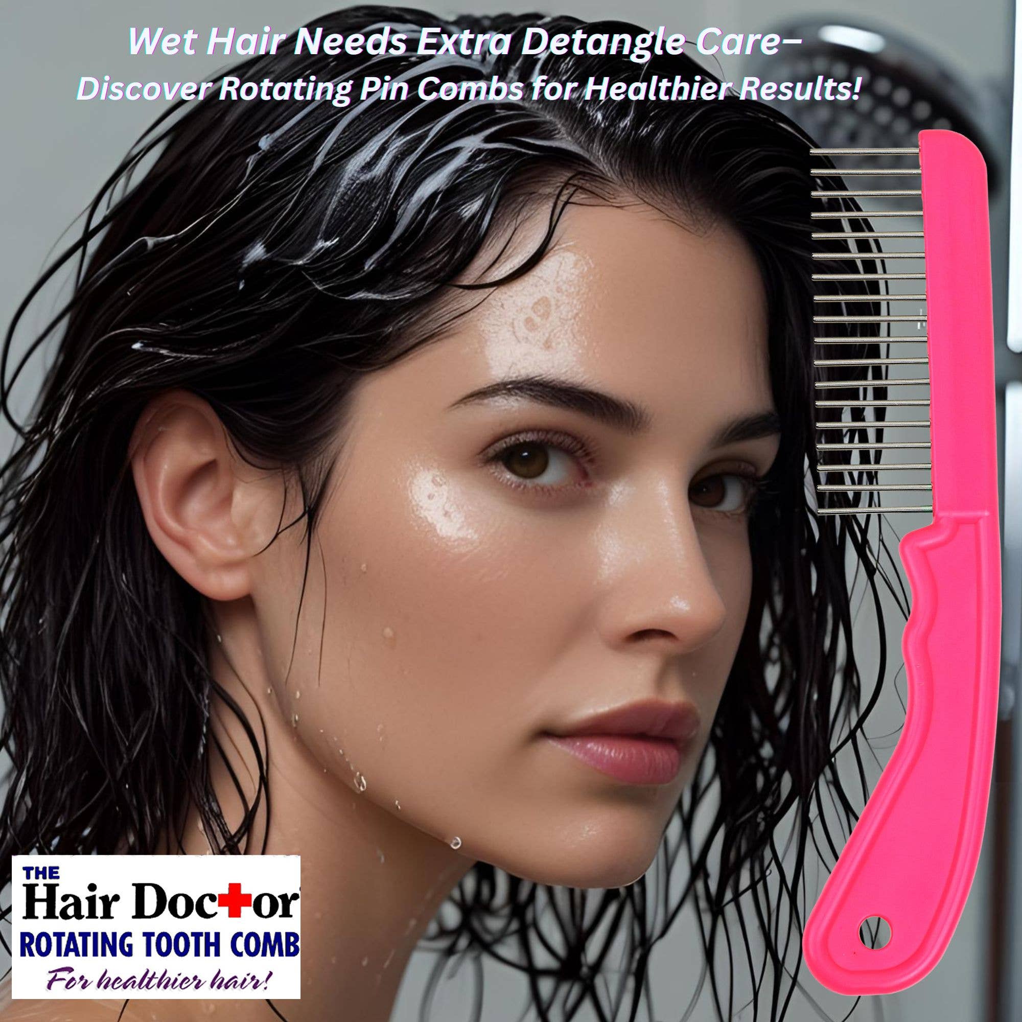 Original Hair Doctor - Wholesale Hair Brush/Comb - Extra-Long and Wide Rotating Tooth Comb reduces hair damage5