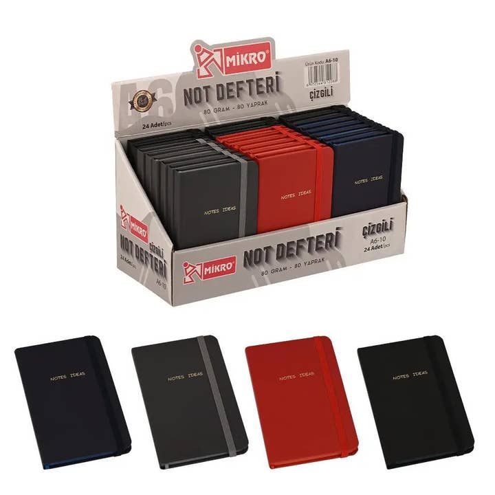 A6-10 Lined Notebook With Stand (24-pack) for wholesale by BlackSun