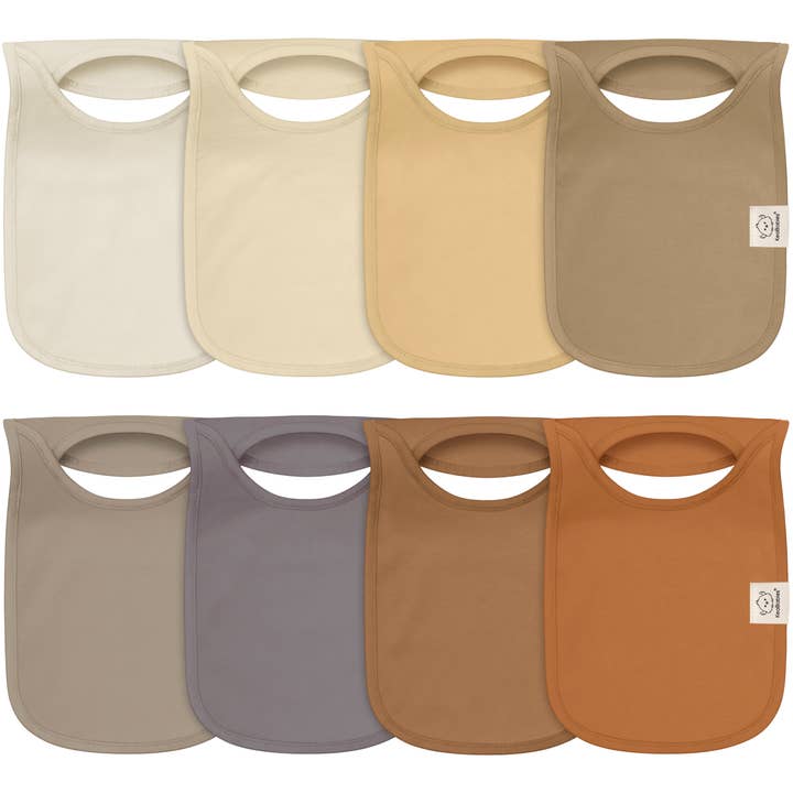Terracotta KeaBabies 8-Pack Hallo Drool Bibs for wholesale on Faire