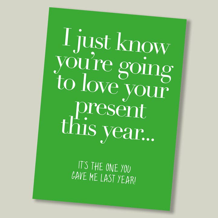 Christmas card - Funny message for wholesale by Footle Publishing