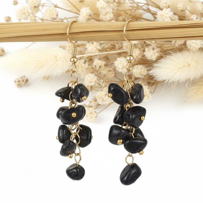 Onyx Sten Øreringe for engroshandel hos Produtos Namasté