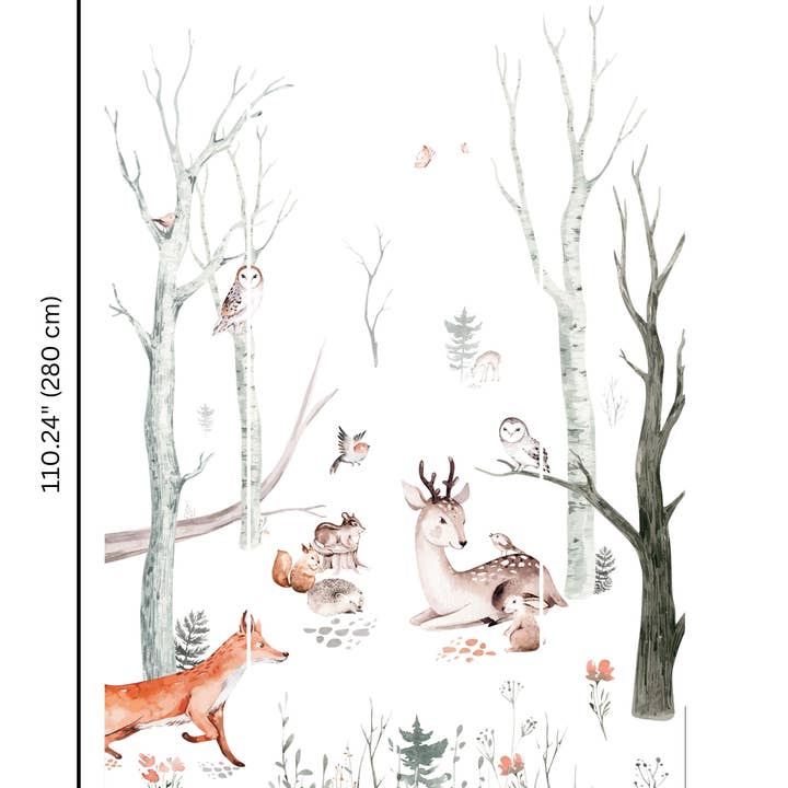 Walloha - Wholesale Wanddecoratie - Kinderen en baby - Dieren behang - FAIRYTALE FOREST - Behang kinderkamer
