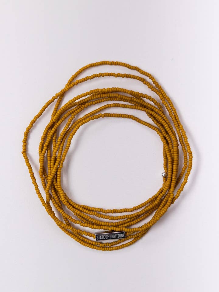 Sennepsfärgad avsiktsarmband för wholesale av State of Gratitude