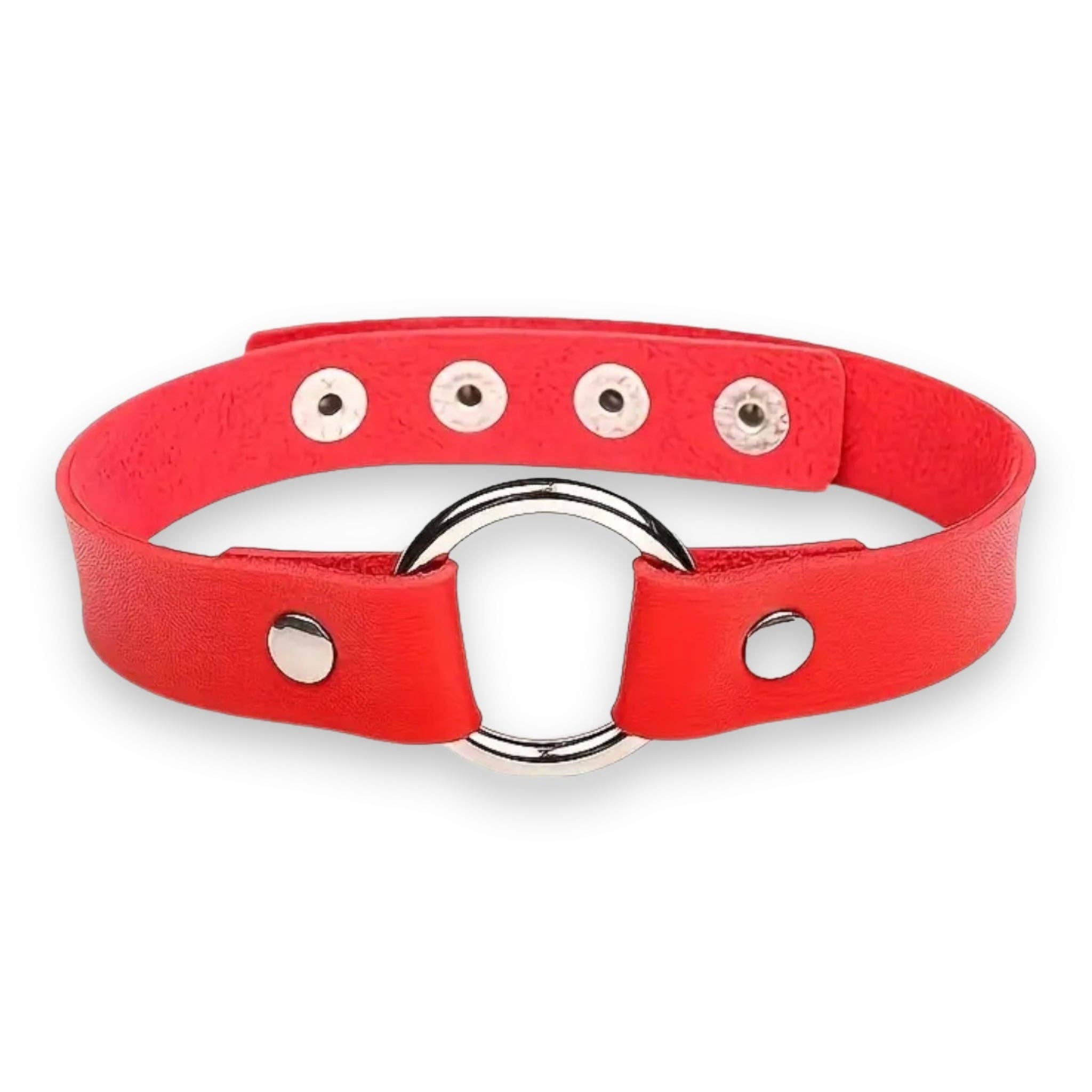Kinky Pleasure – wholesale Choker/collar – Kinky Pleasure - T079 - Choker With Round Ring - 3 Colors - 40cm3