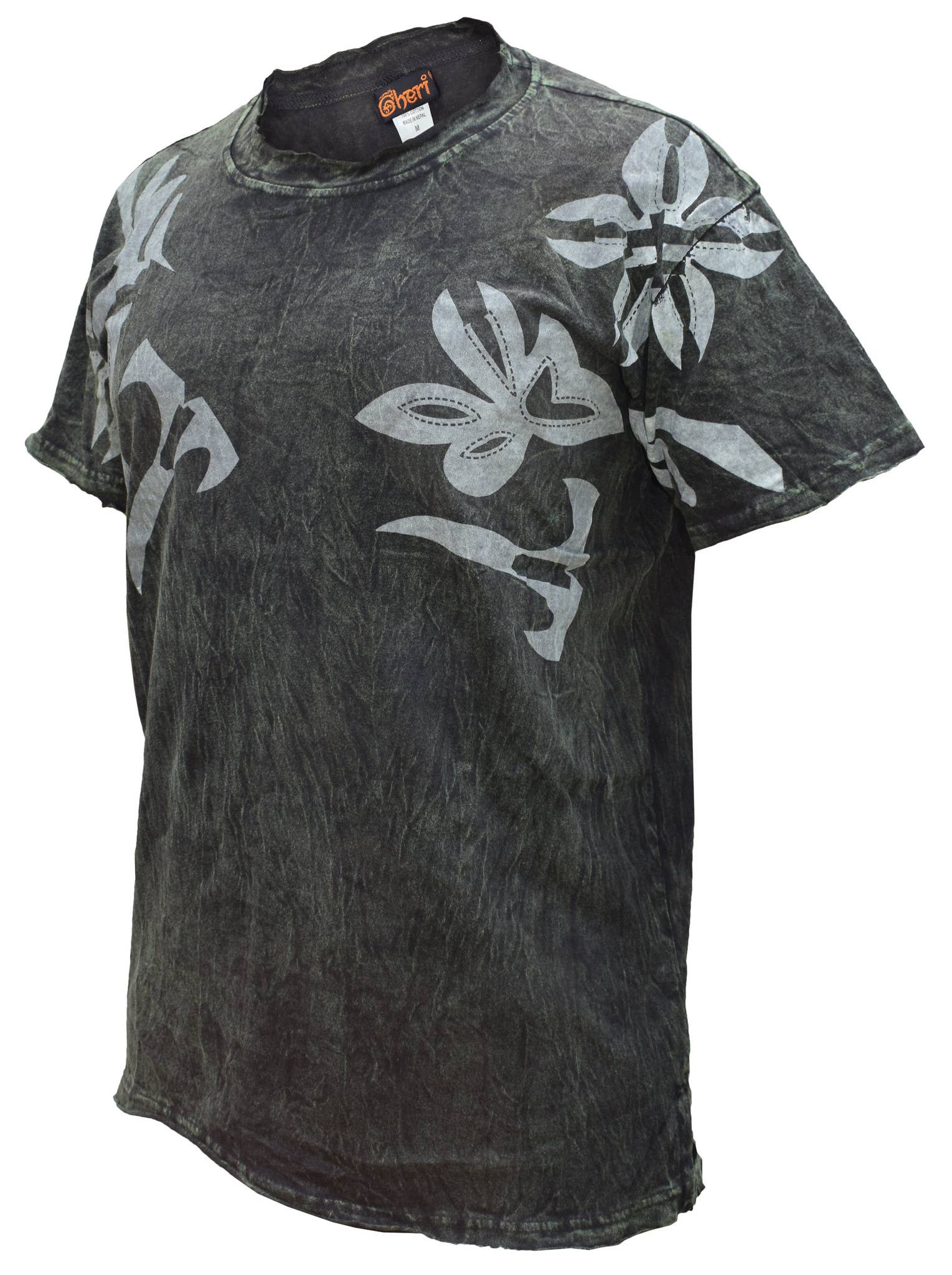 Gheri - Venta al por mayor Camiseta - Unisex - Camiseta de manga corta con dobladillo deshilachado, lavado a la piedra y acabado rugoso.7