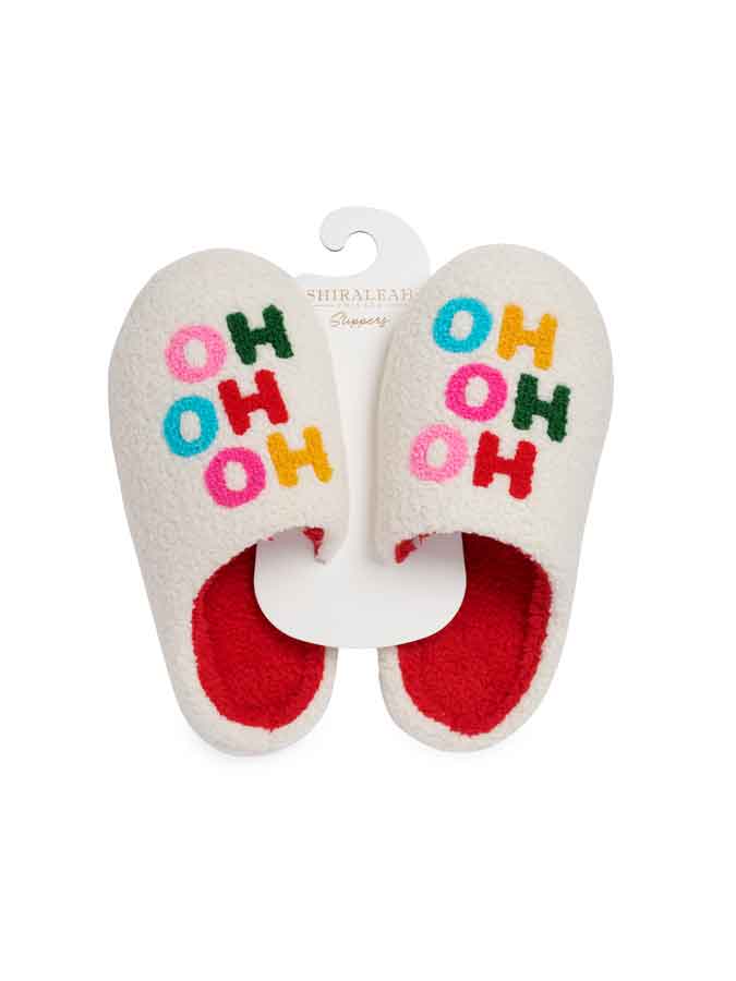 Shiraleah - Wholesale Slippers - Women's - "HO HO HO" SLIPPERS1
